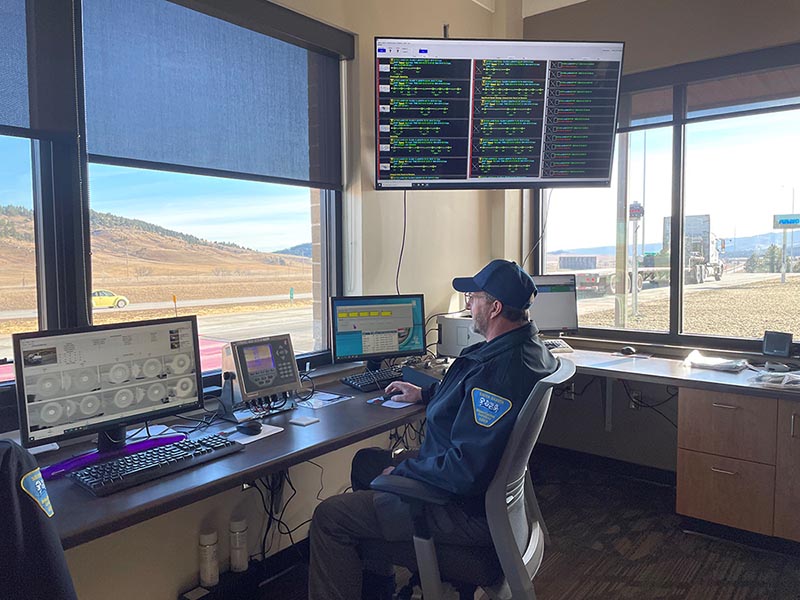A SDHP officer has the latest technology at his fingertips to ensure trucks on South Dakota roads are operating safely.
