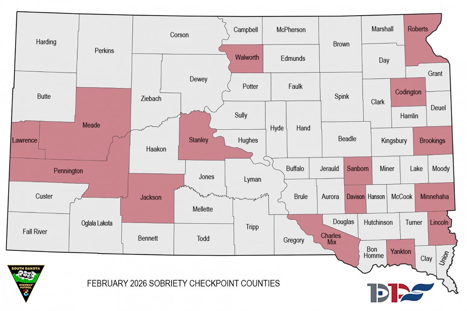 Feb map of checkpoints